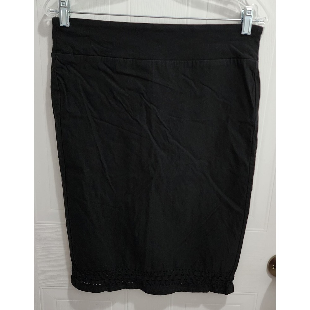 Miraclesuit Everyday Shapewear Black Stretch Pencil Skirt Cut Outs Women's Sz 8
